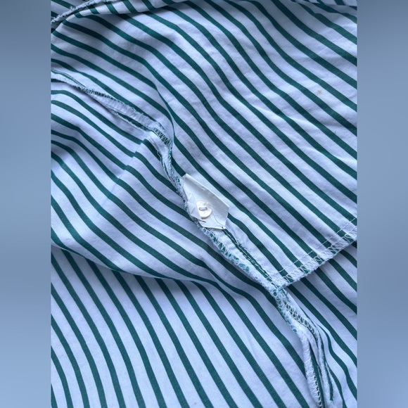 Zara | Green & White Striped Long Poplin Shirt - Picture 14 of 16